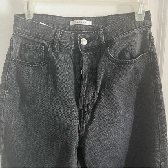 Pacsun high rise boot cut black jeans. Button fly. - Picture 2 of 8